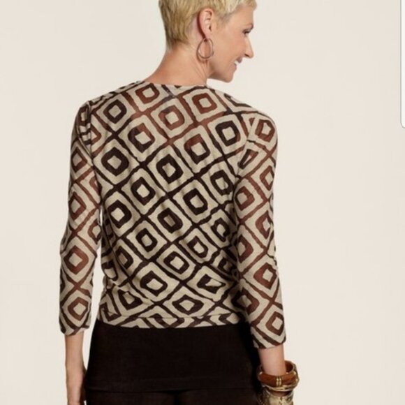 Chico's Travelers Collection Diamond Ginger Jacket S - Picture 2 of 15